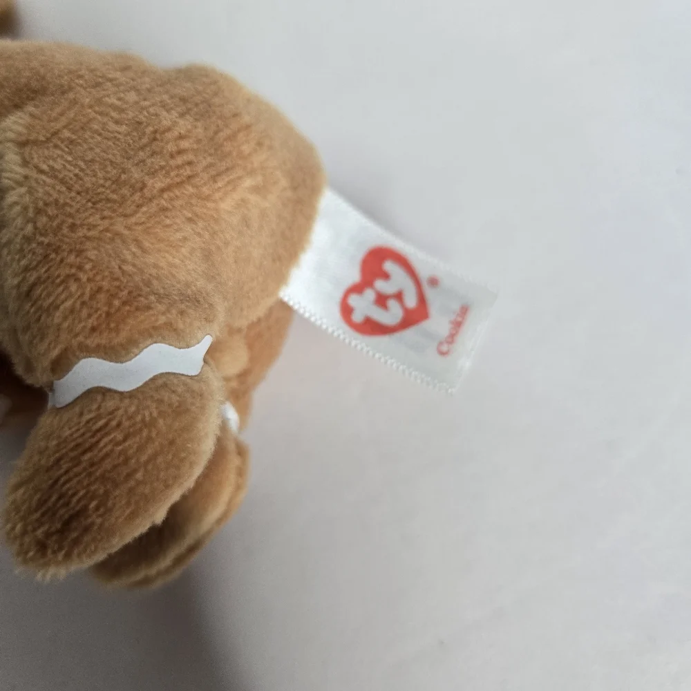 Ty Beanie Bellies Cookie the Gingerbread 4.5 inch Plastic Key Clip Purse Charm